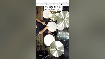 Beginner Drummers: 8th-Note DRUM FILL at 70 BPM #Shorts