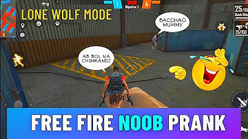 Noob Prank on Random Cute Girl on Lone wolf🤣 she call me noob😡 Garena free fire