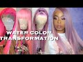 BEST WATER COLOR METHOD | PINK TO LAVENDER IN 5 MINUTES | ROSS PRETTY FRONTAL & NEW STAR HAIR |