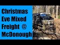Christmas Eve Manifest Freight at McDonough, GA