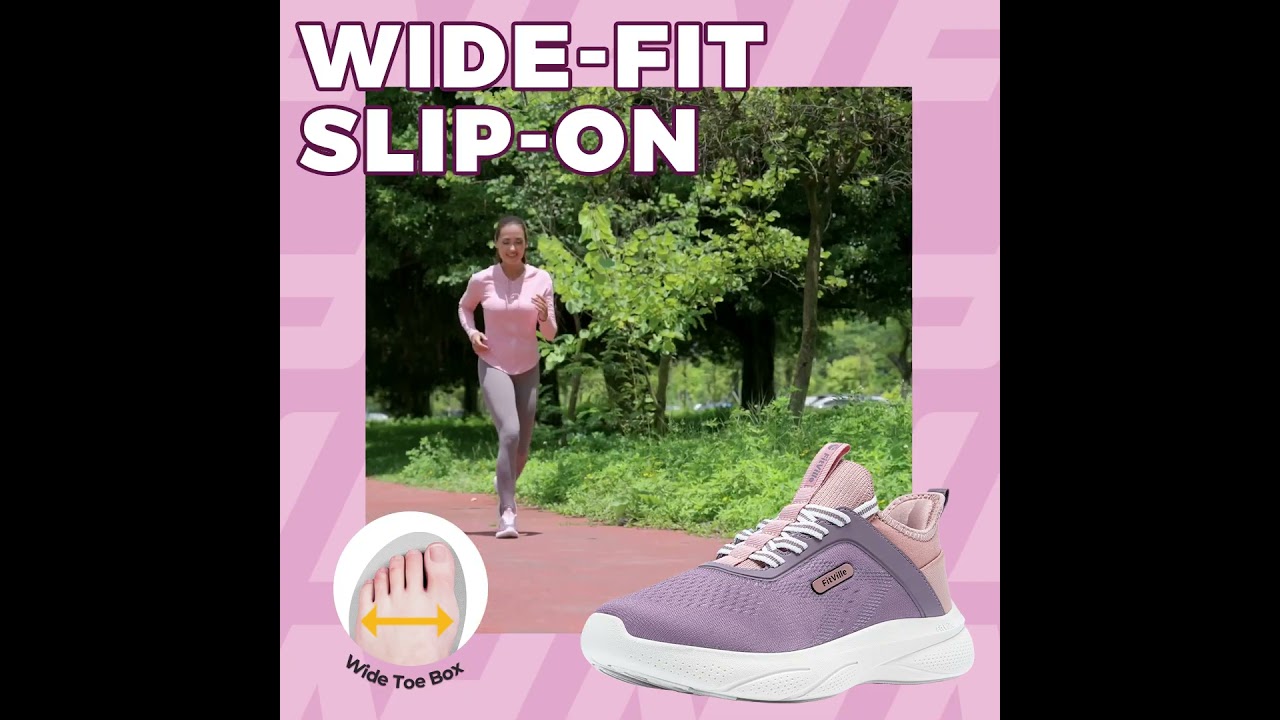 FitVille Women’s Zephyrlite V1 | Lightweight Wide Fit Walking Shoes for All-Day Comfort