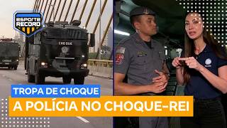 Como é a operação da tropa de choque em dia de Palmeiras x São Paulo