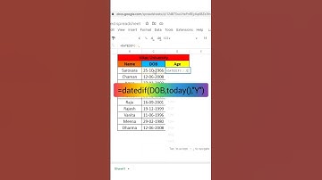 Calculate Age in Excel (Very Simple Method) | #excel #shorts #exceltips #exceltricks