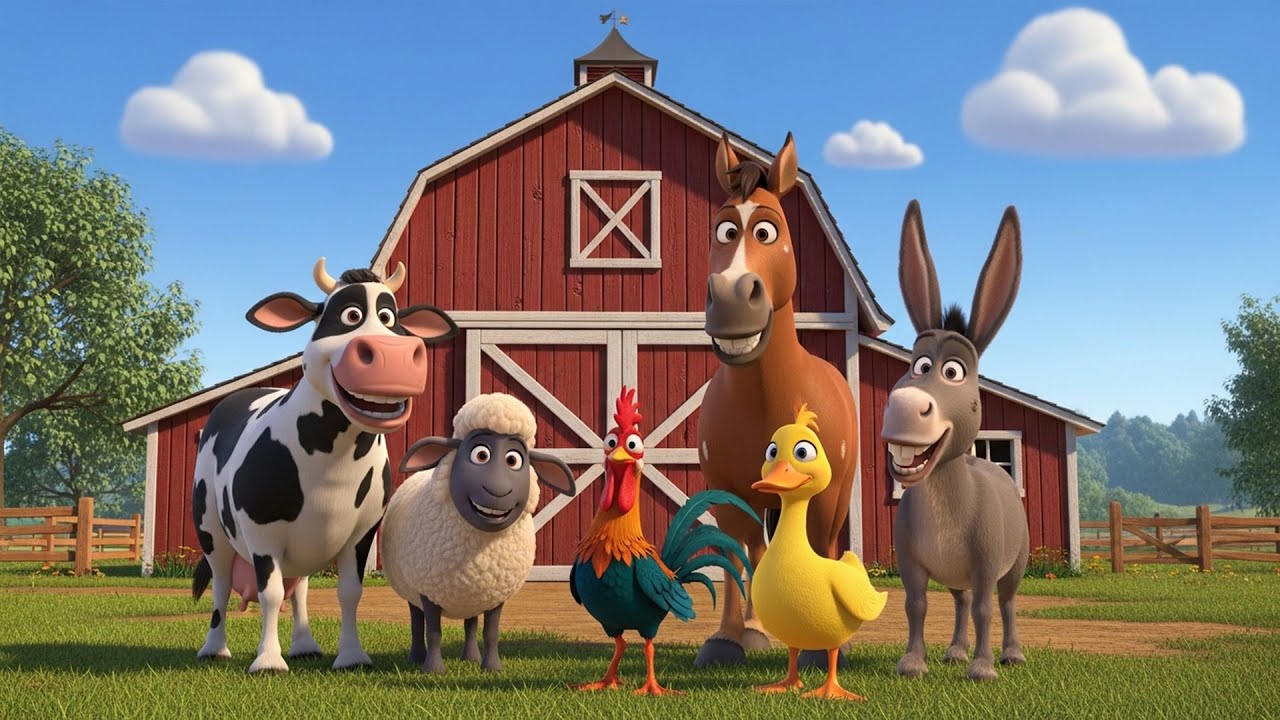 Les Animaux de la Ferme 2 🐄 | Chanson pour Enfants Joyeuse et Colorée ...