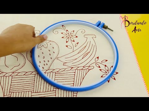 BORDADO FANTASÍA PUNTADA FÁCIL Y RÁPIDA PARA BORDAR PLÁTANOS | HAND EMBROIDERY EASY FANTASY STITCH