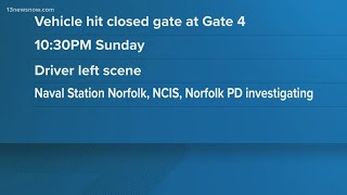 Car drives into security gate at Naval Station Norfolk