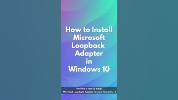 Microsoft Loopback Adapter