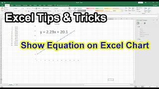 Show Equation on Excel Chart  - Excel Tips and Tricks
