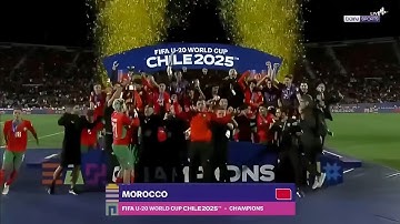 مراسم تتويج المغرب بكأس العالم للشباب لاول مره في تاريخه