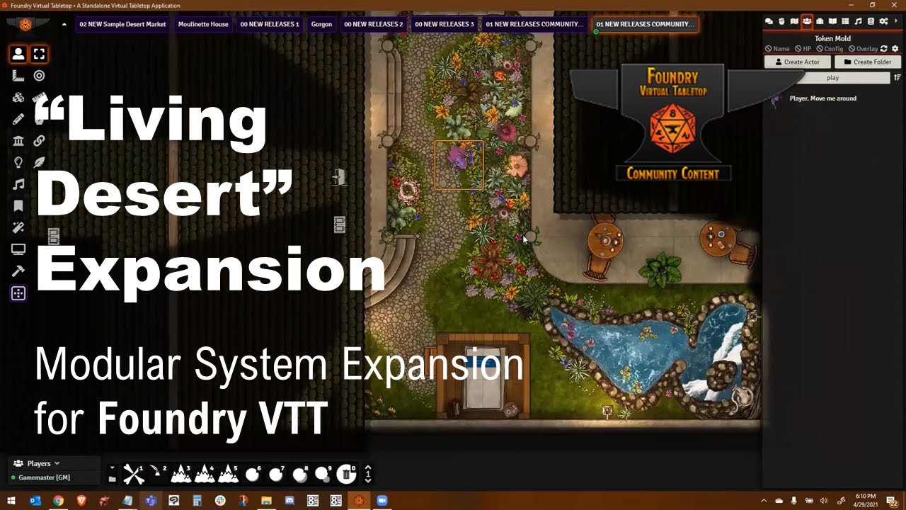 Foundry VTT Module: "Living Desert" expansion for the Modular Town System