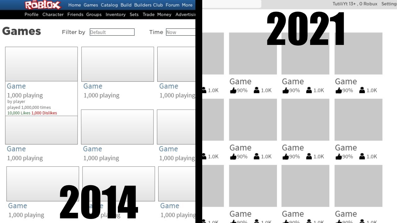 Roblox Website evolution