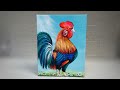 How To Paint A ROOSTER 🐓 Acrylic Painting Tutorial