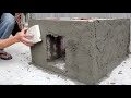 Building an outdoor wood burning stove  simple and creative wood stove construction