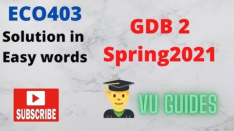 ECO403 GDB2 spring2021 solution // VU Guides