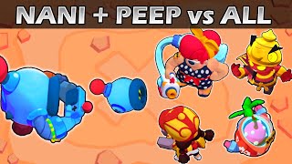 NANI + Peep VS All | 1 vs 1 | The strongest new brawler ??