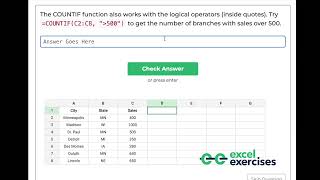 Excel COUNTIF Function