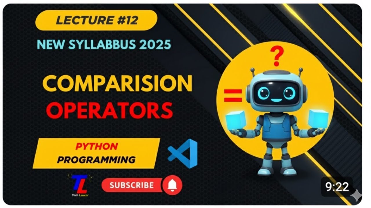 Comparison Operator in Python | Python code in Android | CS306 - YouTube