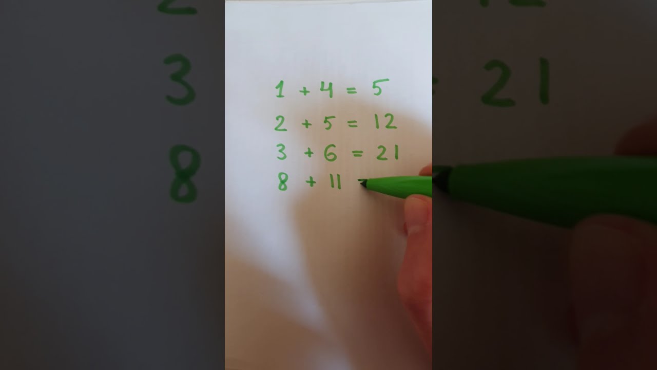 Viral Math Problem 13 1 4 5 2 12 3 6 21 8 11 