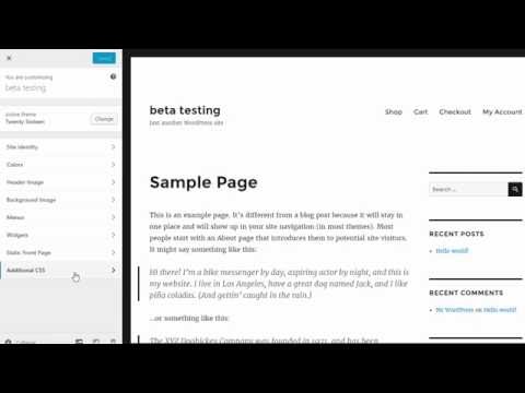Custom CSS in WordPress 4.7