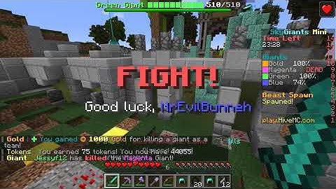 HiveMC Sky Giants - doom9134 speed hacking and flying