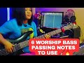 6 worship bass passing notes to use 🎸🔥