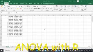 ANOVA With R