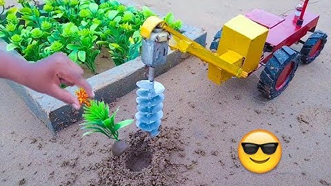 diy tractor tree planting machine | mini science project ||@KeepVilla @D Topminidea