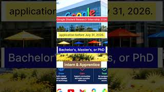 Google Student Researcher, 2026 #internship2026 #btech #engineeringstudents