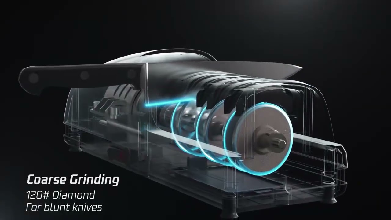 Electric Knife Sharpener Three-Speed Sharpening 100% Diamond