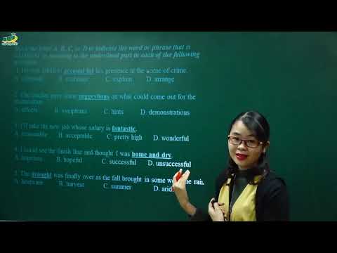 Tiếng Anh lớp 9 – Bài giảng Từ đồng nghĩa và trái nghĩa - Symnonym and Opposite | Cô Thu Oanh