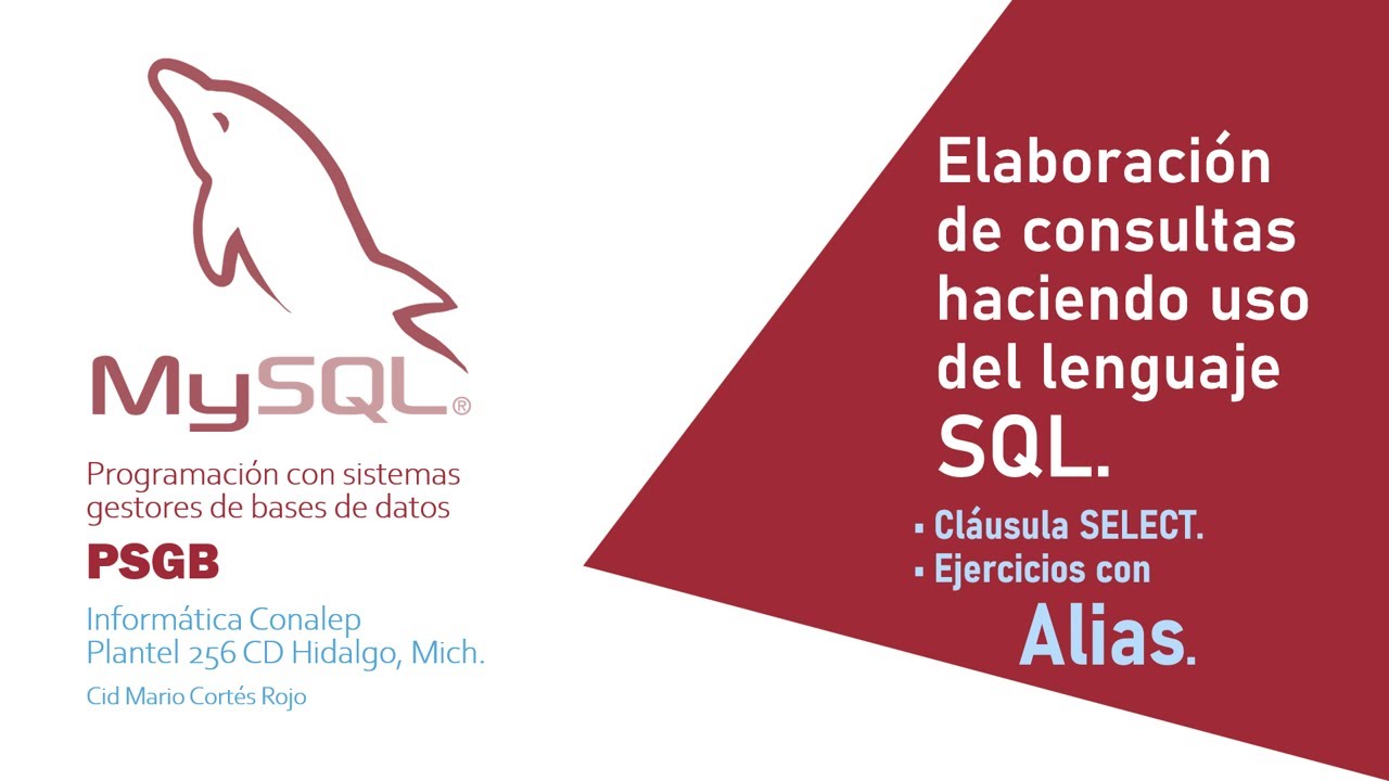 Consultas con ALIAS en MySQL EJERCICIOS - YouTube