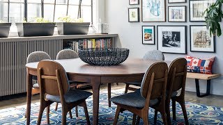 Home Loft Concepts TV Stand Interior Design — Cool & Colorful Toronto Loft Makeover