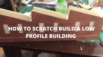 How To Scratch build a Low Profile Loco Shed/Factory Building using card, Brick Paper &  plastikard