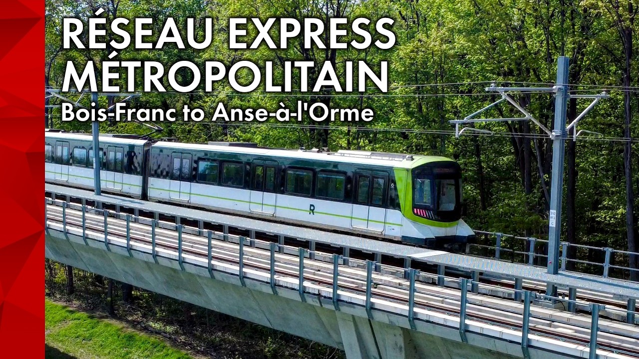 Réseau Express Métropolitain (REM) - Bois-Franc to Anse-à-l'Orme (Westbound Trip in Spring 2026)