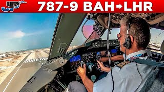 Gulf Air Boeing 7879 Cockpit Bahrain to London Heathrow