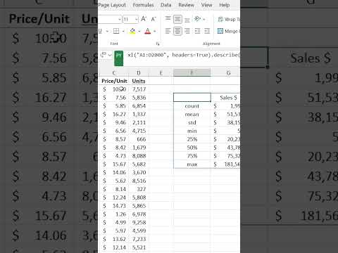 How to Use Python in Excel #shorts