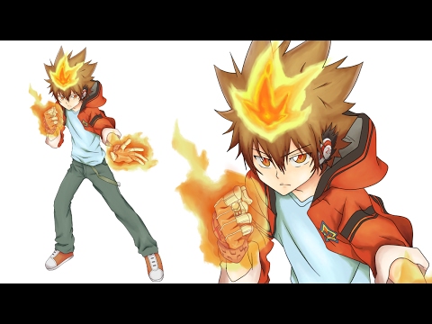 How to draw Tsuna katekyo hitman (step by step)- Como dibujar a Tsuna Sawada katekyo hitman