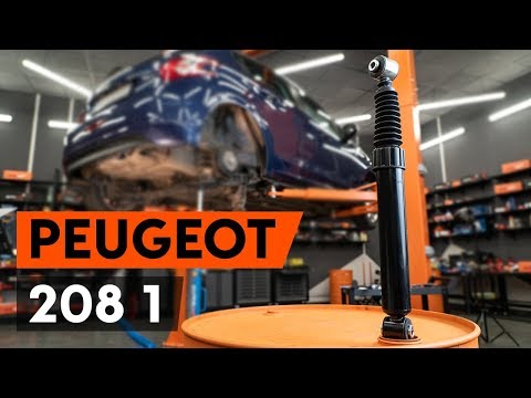 How to replace rear shock absorber on PEUGEOT 208 1 (CA_,CC_)  [TUTORIAL AUTODOC]