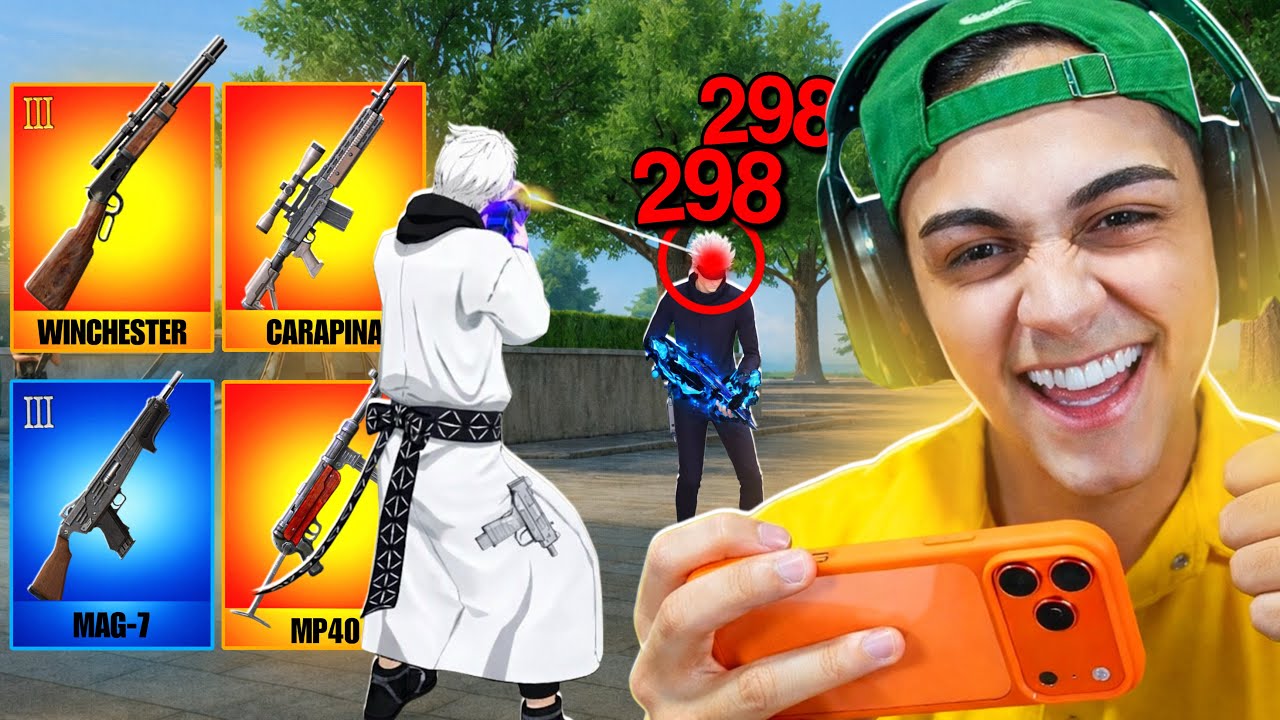 FREITAS JOGANDO COM AS ARMAS MAIS ROUBADAS DO FREE FIRE VEJAM! ELE DESTRUIU TODO O MAPA NO MÓBILE…
