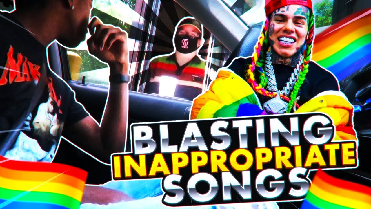 BLASTING INAPPROPRIATE SONGS AT THE DRIVETHRU PRANK! (GONE WRONG