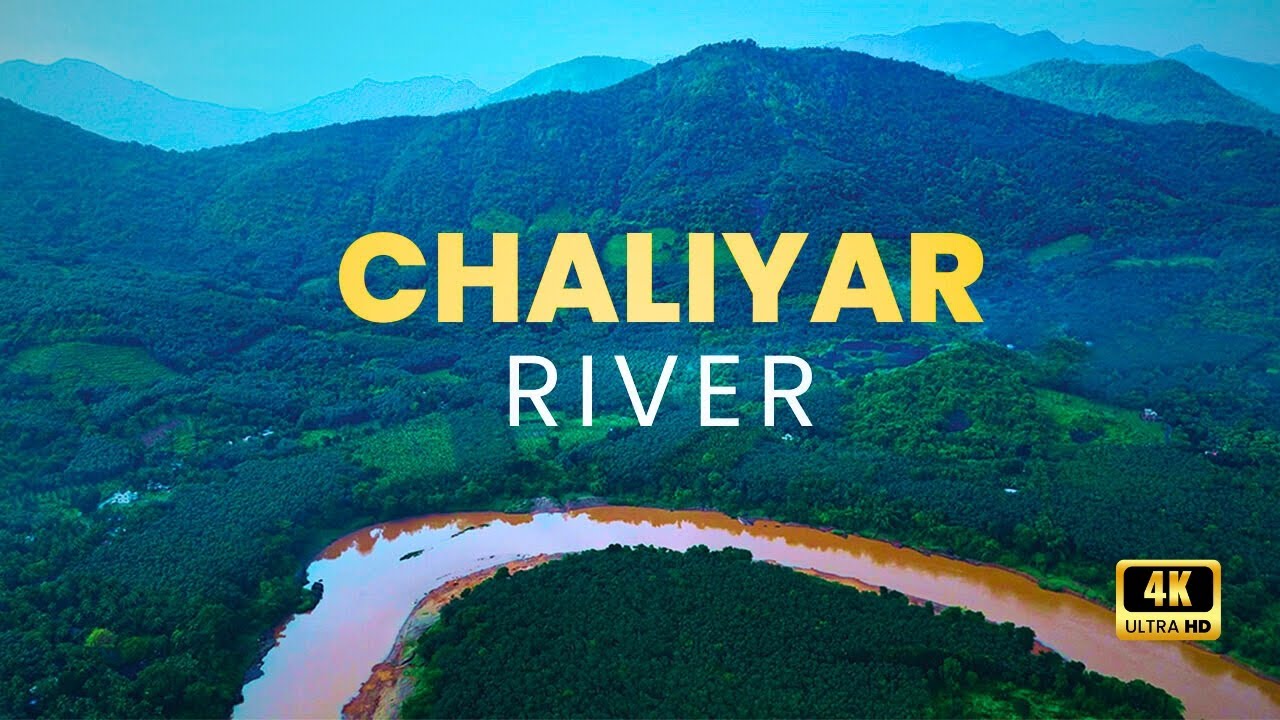 4K Aerial View of Chaliyar River | Nilambur, Kerala