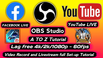 FACEBOOK / YouTube Gaming LIVESTREAM and VIDEO RECORD Set-up A to Z Tutorial Bangla - Obs Studio