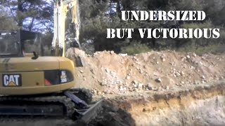 Cat 308D cr large foundation dig out