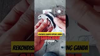 RECONDITIONING THE DOUBLE CLUTCH PLATE #automotivetips #motorcycletips #motorcycleworkshop #recon...