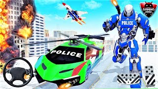 Flying Police Car Robot Hero: Robot Games / New Game Update - Android Gameplay - HD #3 screenshot 5