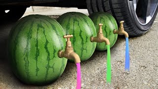 Experiment Car vs WaterMelon Juice | Crushing Crunchy &amp; Soft Things by Car