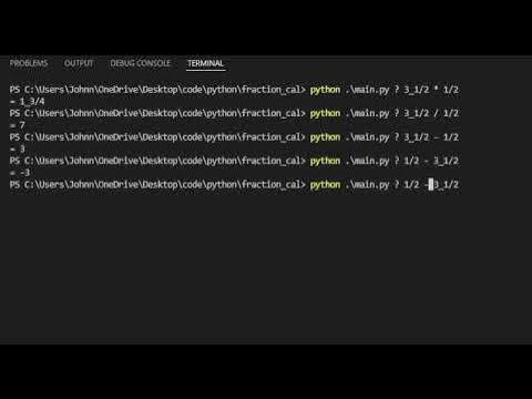 Python Fraction Coding Challenge - YouTube