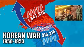 Korean War: Every Day (1950–1953) | Animated Map with Army Sizes