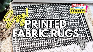 Printed Fabric Rug DIY