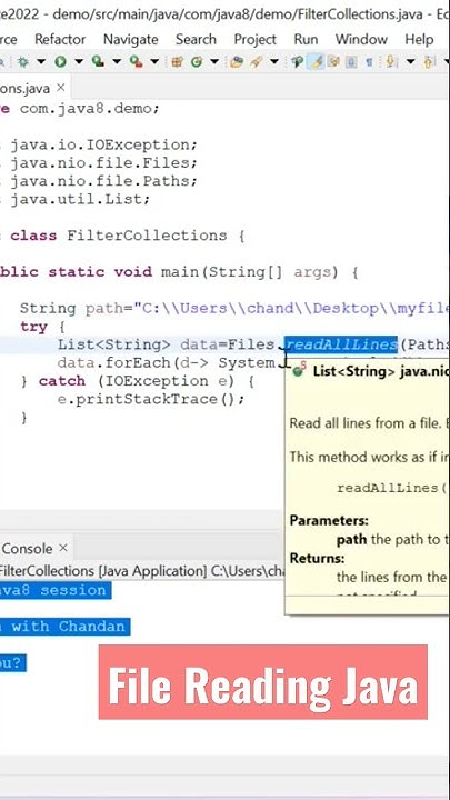 How to read file #file #java8 #io #programming #viral #reading #tricks ...